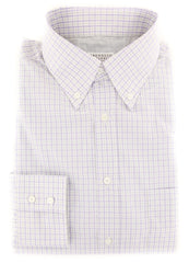 Brunello Cucinelli Purple Plaid Shirt - Full - S/S - (MG66768C87)