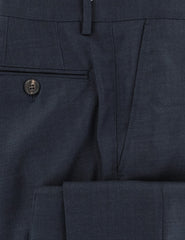 Brunello Cucinelli Dark Blue Solid Wool Pants - Slim - (VJ) - Parent