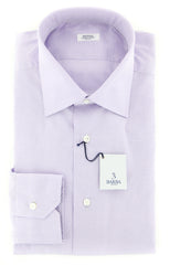 Barba Napoli Purple Micro-Check Cotton Shirt - Full - 17/43 - (U3)