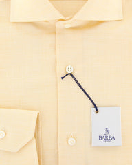 Barba Napoli Yellow Solid Shirt - Extra Slim - (420607U13T) - Parent