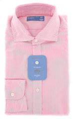 Barba Napoli Pink Striped Shirt - Extra Slim - 16.5/42 - (LFU13R424204)