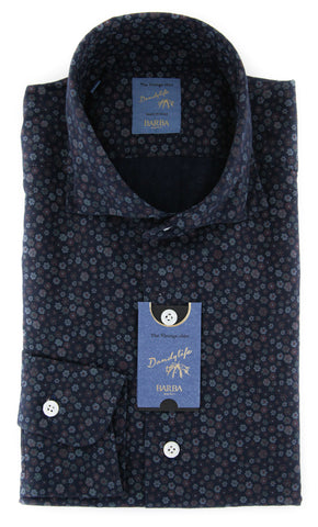 Barba Napoli Dark Blue Shirt - Extra Slim