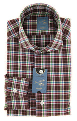 Barba Napoli Burgundy Plaid Shirt - Extra Slim - (BN600R204) - Parent