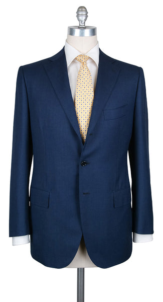 Cesare Attolini Navy Blue Suit - (AUK20PUB3S11MA02B23R6) - Parent