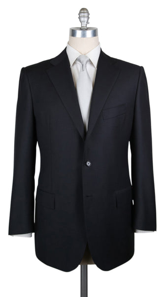 Cesare Attolini Midnight Navy Blue Wool Solid Suit - (CA89171) - Parent