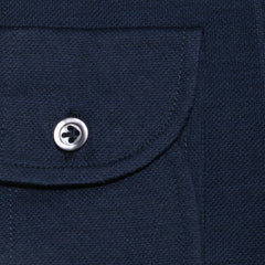 Cesare Attolini Dark Blue Solid Cotton Shirt - Slim - (1223) - Parent