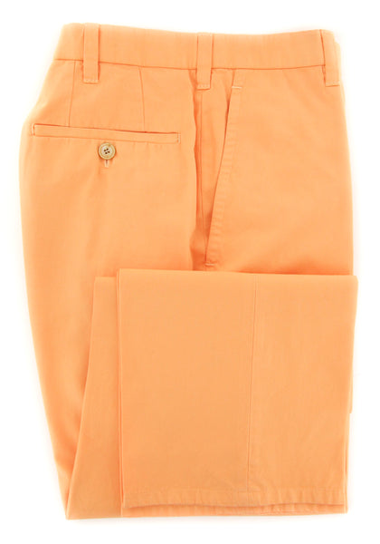 Cesare Attolini Orange Solid Pants - Slim - (CAS10CA17O11) - Parent