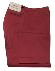 Cesare Attolini Red Solid Cotton Blend Pants - Slim - (CA532314) - Parent