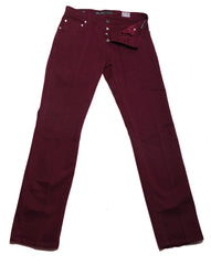 Cesare Attolini Purple Solid Jeans - Slim -  35/51 - (1177)