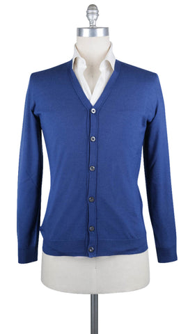 Fiori Di Lusso Blue V-Neck Cardigan