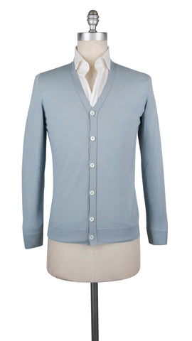 Fiori Di Lusso Light Blue V-Neck Cardigan