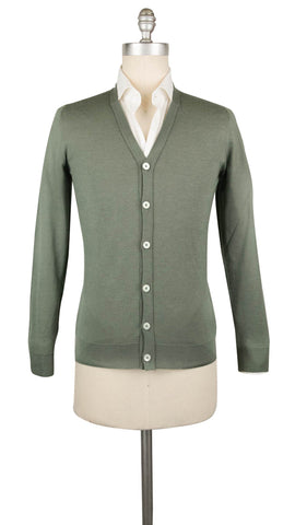 Fiori Di Lusso Olive Green V-Neck Cardigan