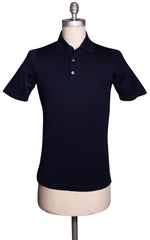 Fiori Di Lusso Midnight Blue Cotton Polo - X Small/46 (1702)