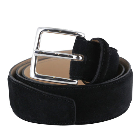 Fiori Di Lusso Black Suede Belt