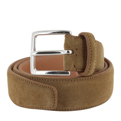 Fiori Di Lusso Beige Suede Belt 28 US/80 EU - (126)