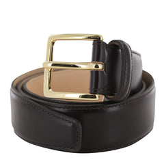 Fiori Di Lusso Dark Brown Calf Leather Belt 28 US/80 EU - (137)