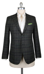 Fiori Di Lusso Green Wool Blend Plaid Sportcoat-38/48-(2018030612)