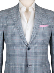 Fiori Di Lusso Light Blue Wool Blend Plaid Sportcoat - (2018030618) - Parent