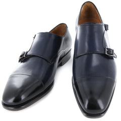 Fiori Di Lusso Blue Shoes - Monk Straps - 6.5/5.5 - (LONDONBLK)