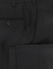 Fiori Di Lusso Dark Charcoal Gray Solid Wool Pants - X Slim - (575) - Parent