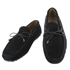 Fiori Di Lusso Black Suede Lace Driving Shoes - 7 D/6 F - (52)