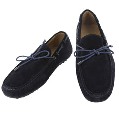 Fiori Di Lusso Dark Blue Suede Lace Driving Shoes - 7 D/6 F - (50)