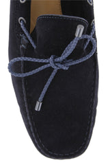 Fiori Di Lusso Dark Blue Suede Lace Driving Shoes - (50) - Parent