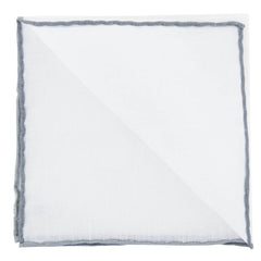 Fiori Di Lusso White Solid Linen Pocket Square - 12" x 12" (906)