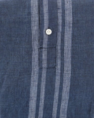 Finamore Napoli Dark Blue Striped Popover Shirt - Extra Slim - (PN) - Parent