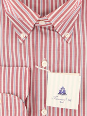 Finamore Napoli Red Striped Shirt - Slim - (2018030117) - Parent