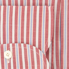 Finamore Napoli Red Striped Shirt - Slim - (2018030117) - Parent