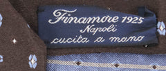 Finamore Napoli Brown Fancy Silk Tie (10013)