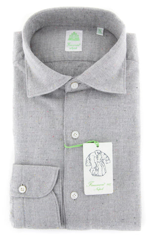 Finamore Napoli Light Gray Shirt - Extra Slim