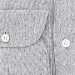 Finamore Napoli Light Gray Fancy Shirt - Extra Slim - (2018031212) - Parent