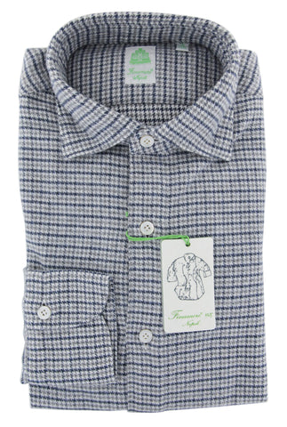 Finamore Napoli Gray Flannel Shirt - Extra Slim