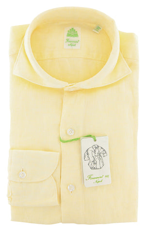 Finamore Napoli Yellow Shirt - Extra Slim