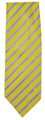 Finamore Napoli Yellow with Purple Stripes Tie - 3.5" Wide