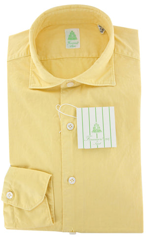 Finamore Napoli Yellow Shirt – Size: 15.5 US / 39 EU