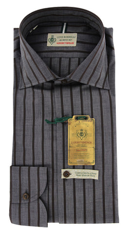 Luigi Borrelli Gray Shirt - Extra Slim