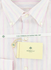 Luigi Borrelli Pink Striped Cotton Shirt - Slim - (GB6178) - Parent