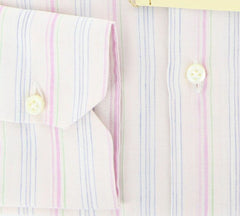 Luigi Borrelli Pink Striped Cotton Shirt - Slim - (GB6178) - Parent