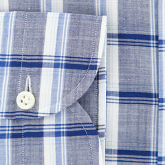 Giampaolo Blue Plaid Shirt - Extra Slim - (GP61817557MATPT1) - Parent