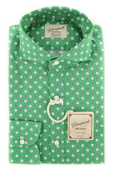 Giampaolo Green Polka Dot Shirt - Extra Slim - 15/38 - (GP61817675FELIPT1)