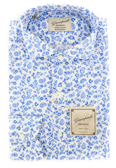 Giampaolo Blue Floral Shirt - Extra Slim - 15/38 - (GP61827971CLAUDPT1)