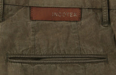 Incotex Olive Green Plaid Pants - Extra Slim - (1ST60160414730) - Parent