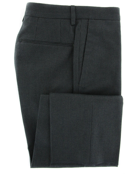 Incotex Dark Green Houndstooth Pants - Extra Slim - (CF) - Parent