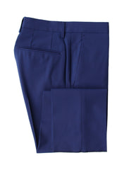 Incotex Blue Solid Wool Blend Pants - Slim - 30/46 - (IN12292113)