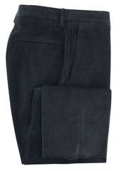 Incotex Midnight Navy Blue Solid Cotton Blend Pants - Slim - 36/52 - (I8)