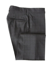 Incotex Gray Window Pane Virgin Wool Pants - Slim - 34/50 - (IN1229215)