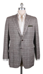 Kiton Brown Cashmere Blend Plaid Sportcoat - 40/50 - (201803062)